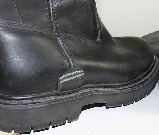   DAVIDSON BLACK LEATHER MOTORCYCLE/BIKER SLIP ON BOOTS MENS sz 7  