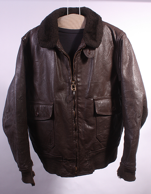 MENS VINTAGE USN SHEEPSKIN/LEATHER G 1 FLIGHT COAT sz M  