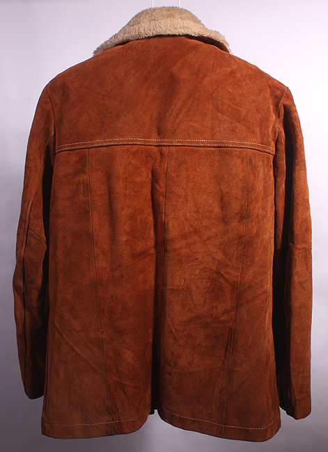 VTG WILLIAM BARRY SOFT LEATHER/FAUX SHEEPSKIN COAT   38  