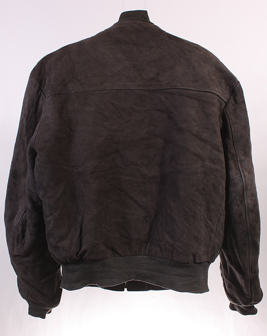 MENS VINTAGE SOFT LEATHER COLLEGE FLIGHT JACKET sz M  