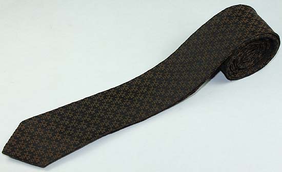 VINTAGE SKINNY 50s/60s MOD/HIPSTER WEMBLEY BROWN TIE/NECKTIE  